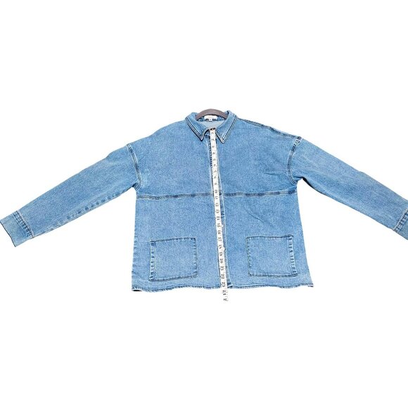 Hailey Womens 2XL Light Blue Denim Jacket With Snap Buttons & Front Pockets - Picture 7 of 8
